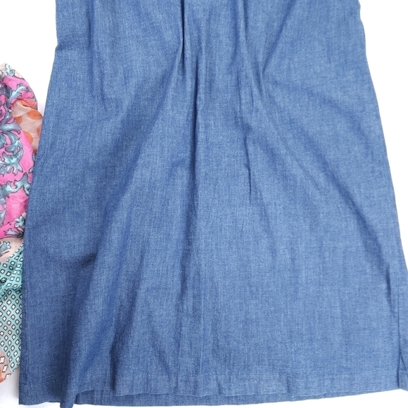 New Anne Klein Denim Short Sleeve Dress Sz 8 - Picture 8 of 11